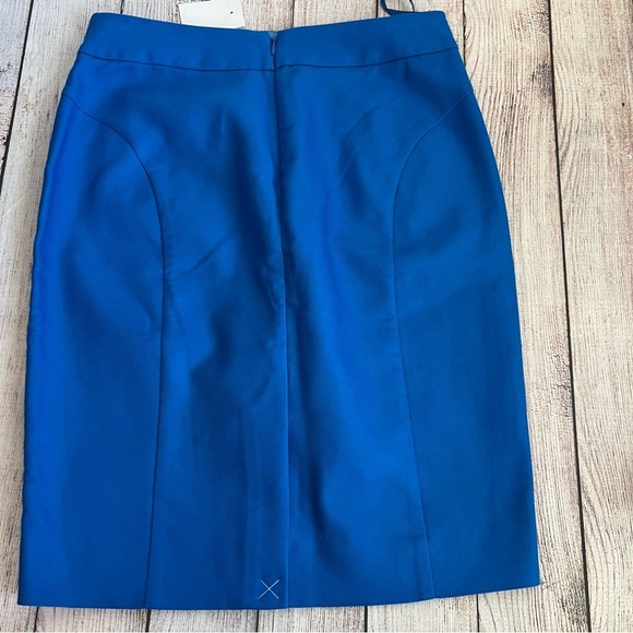 J. Crew The Pencil Skirt Blue 0 NWT - Picture 5 of 7